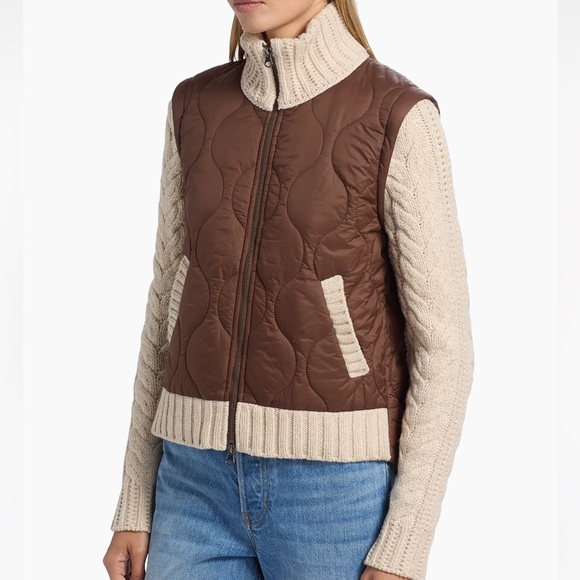 NWT Veronica Beard Patra Mixed-Media Quilted Zip-Front Jacket - Picture 5 of 12